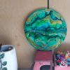 Resin and Alcohol in round artwork